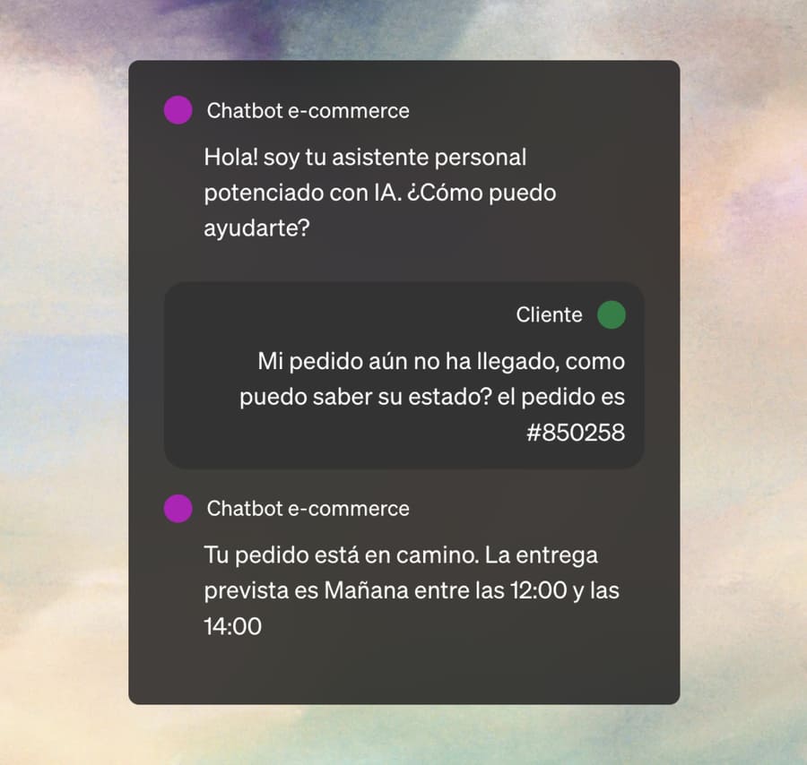 chatbot ecommerce respondiendo a cliente